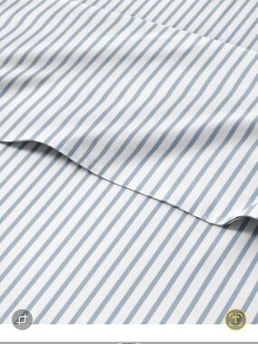Blue and White Striped Twin Sheet Set New In Package